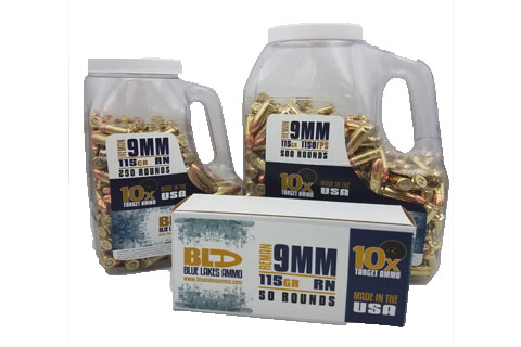 Blue Lakes Ammo 9mm 115gr RN – 500 Rounds