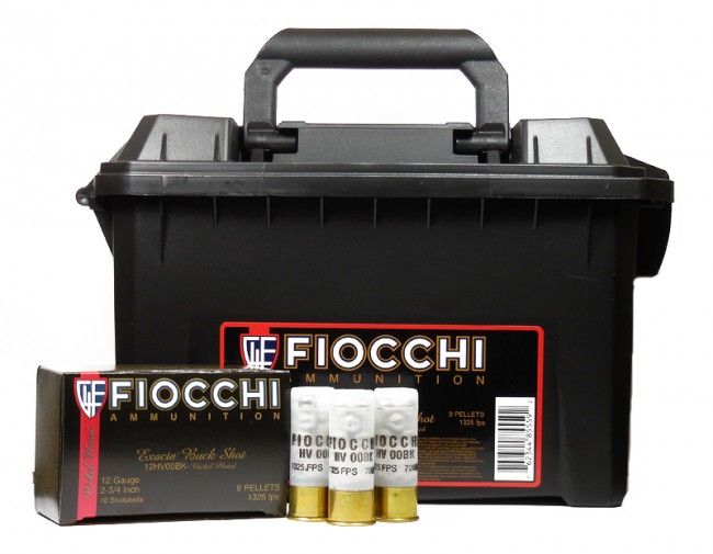FIOCCHI 12 GA 2-3/4 IN 00 BUCK HIGH VELOCITY 80 RD CAN